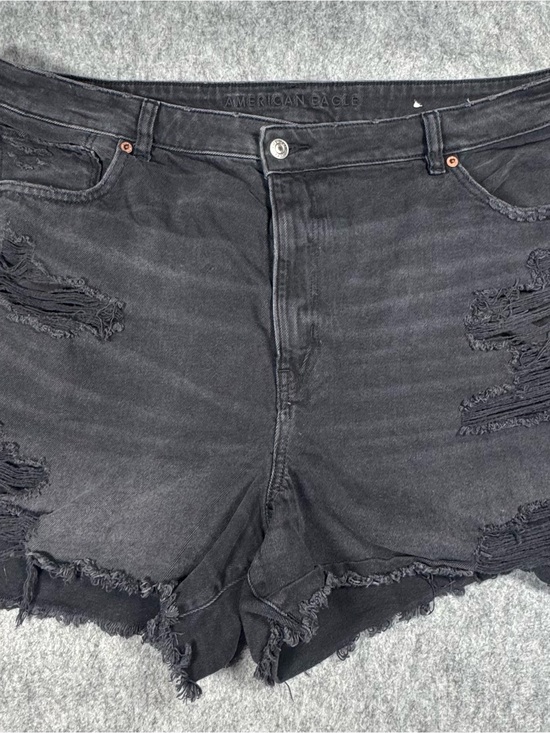 American Eagle Outfitters Pants - American Eagle Outfitters Black Distressed Denim Cutoff Shorts Size 20